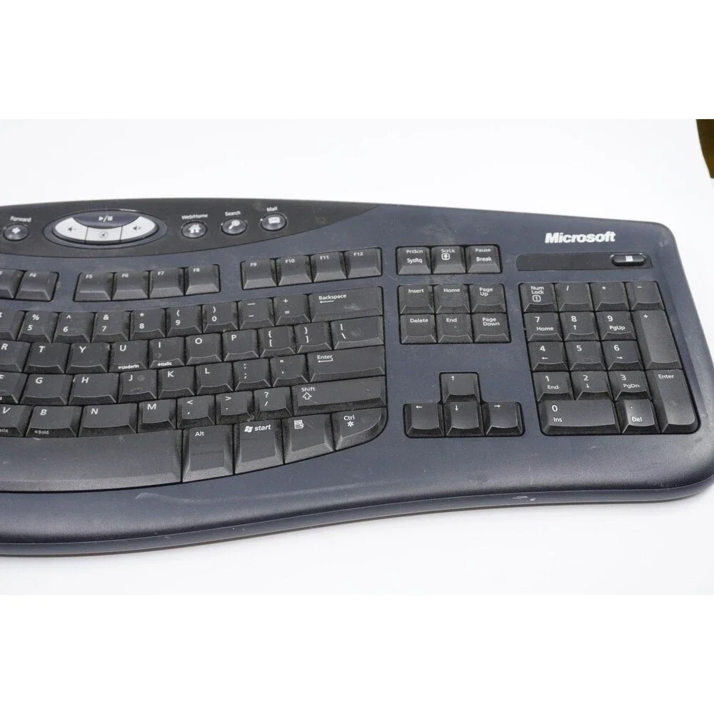 Microsoft Comfort Curve Keyboard 2000 v1.0 USB Wired Ergonomic KU-0459 Tested